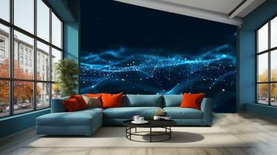 Technology Network Background_Generative AI Wall mural